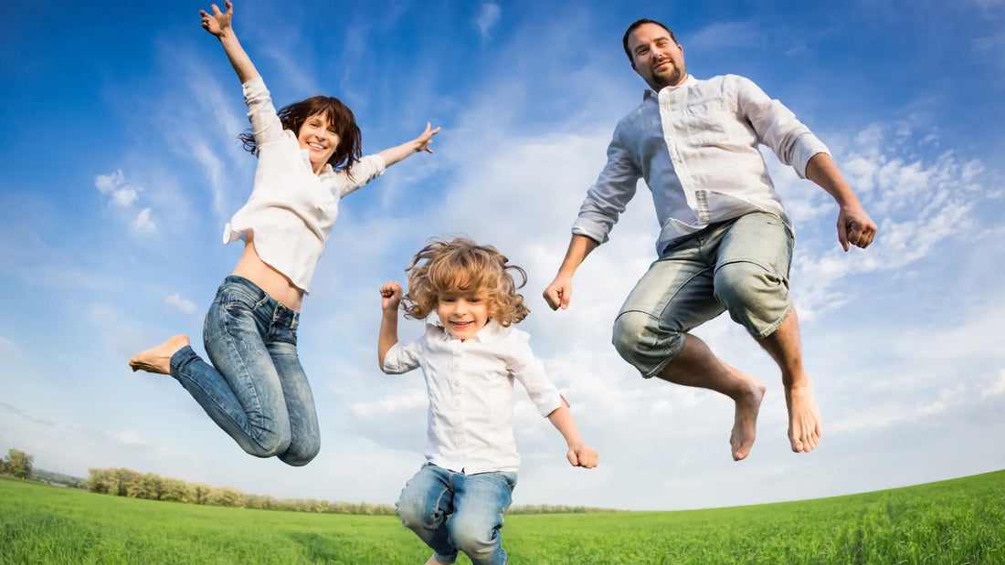 Happy, active family