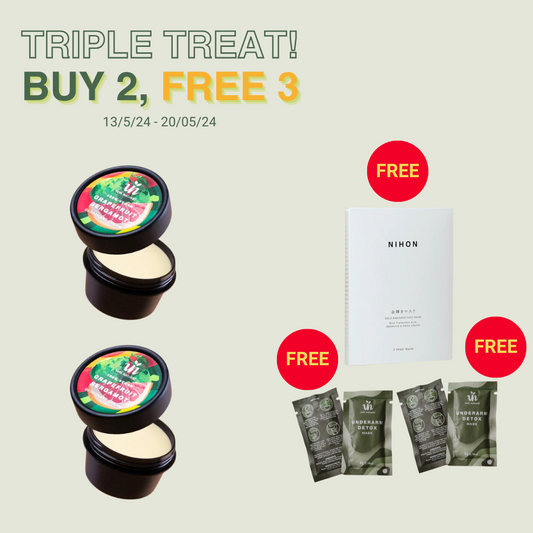 Buy 2 FREE 3 - [10% OFF] 2x Deo Cream Combo Grapefruit Bergamot + 3 Free Gifts (Up to RM43.79)