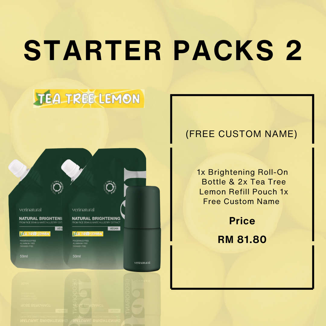 Tea Tree Lemon Starter Pack 2 - 1 Bottle, 2 Refill Pouch & FREE Custom Name