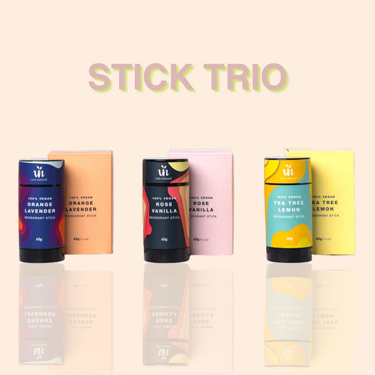 [15% OFF] - Bundle Deals! Deo Stick Trio - Rose Vanilla, Tea Tree Lemon & Orange Lavender