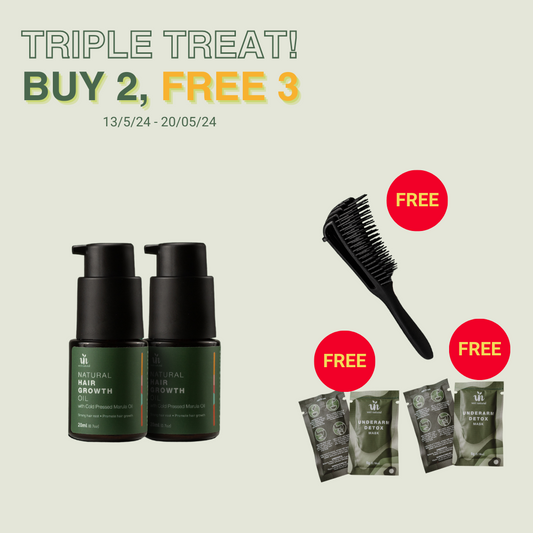 Buy 2 FREE 3 - [10% OFF] 2x Hair Growth Oil + 3 Free Gifts (Up to RM28.80)