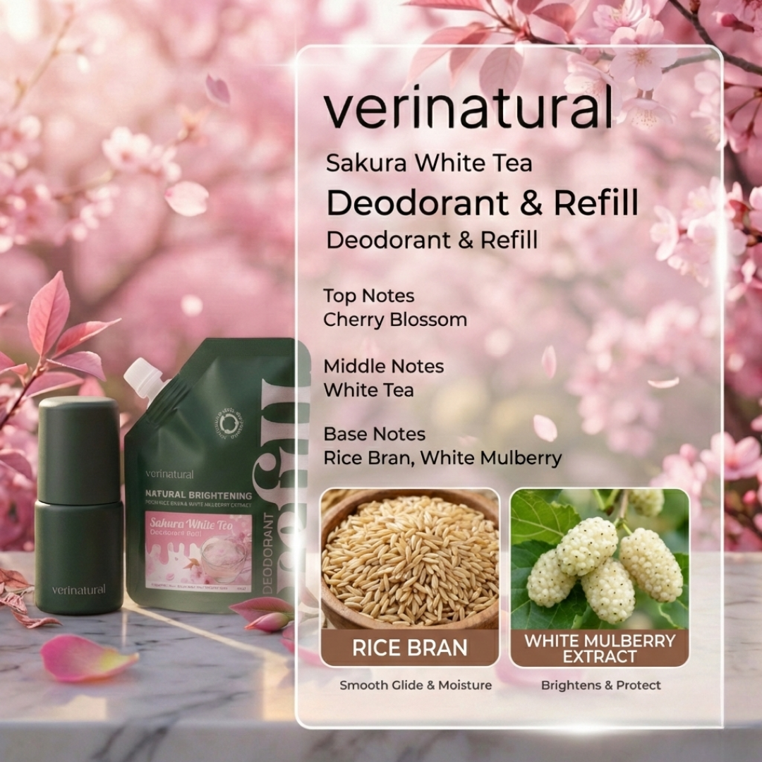 Limited Edition - Sakura White Tea Refillable Roll-On Deodorant