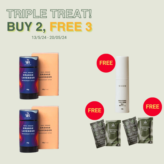 Buy 2 FREE 3 - [10% OFF] 2x Deo Stick Combo Orange Lavender + 3 Free Gifts (Up to RM43.79)