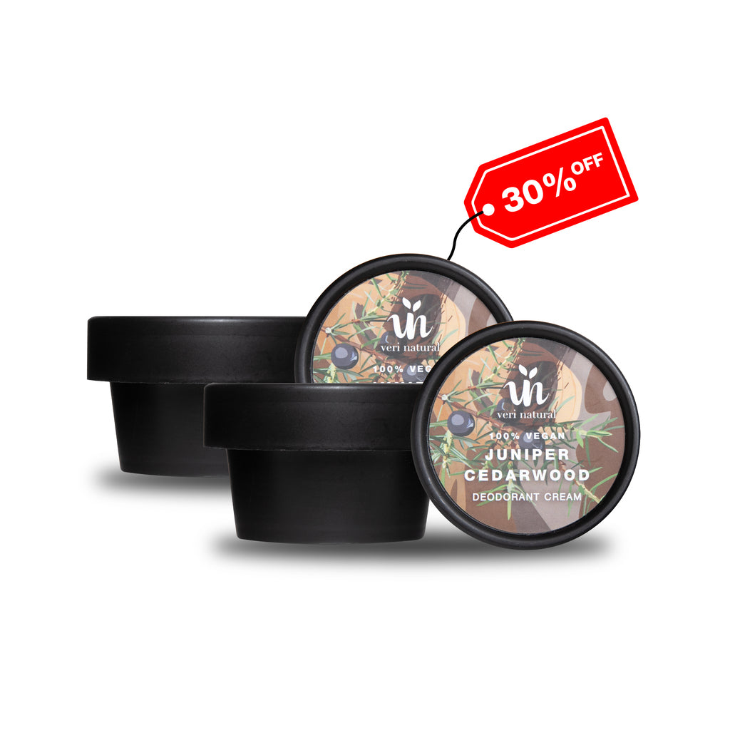 30% Clearance - 2x Juniper Cedarwood Deodorant Cream