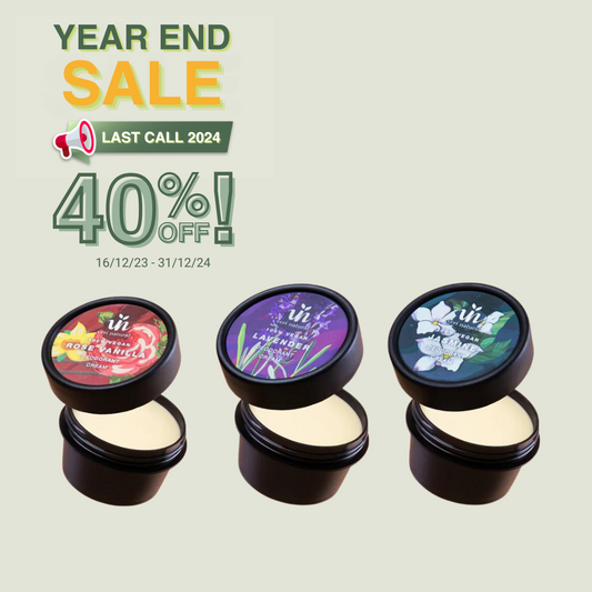 [40% OFF] - YEAR END SALE! Indoor Cream Set - Rose Vanilla, Lavender & Jasmine