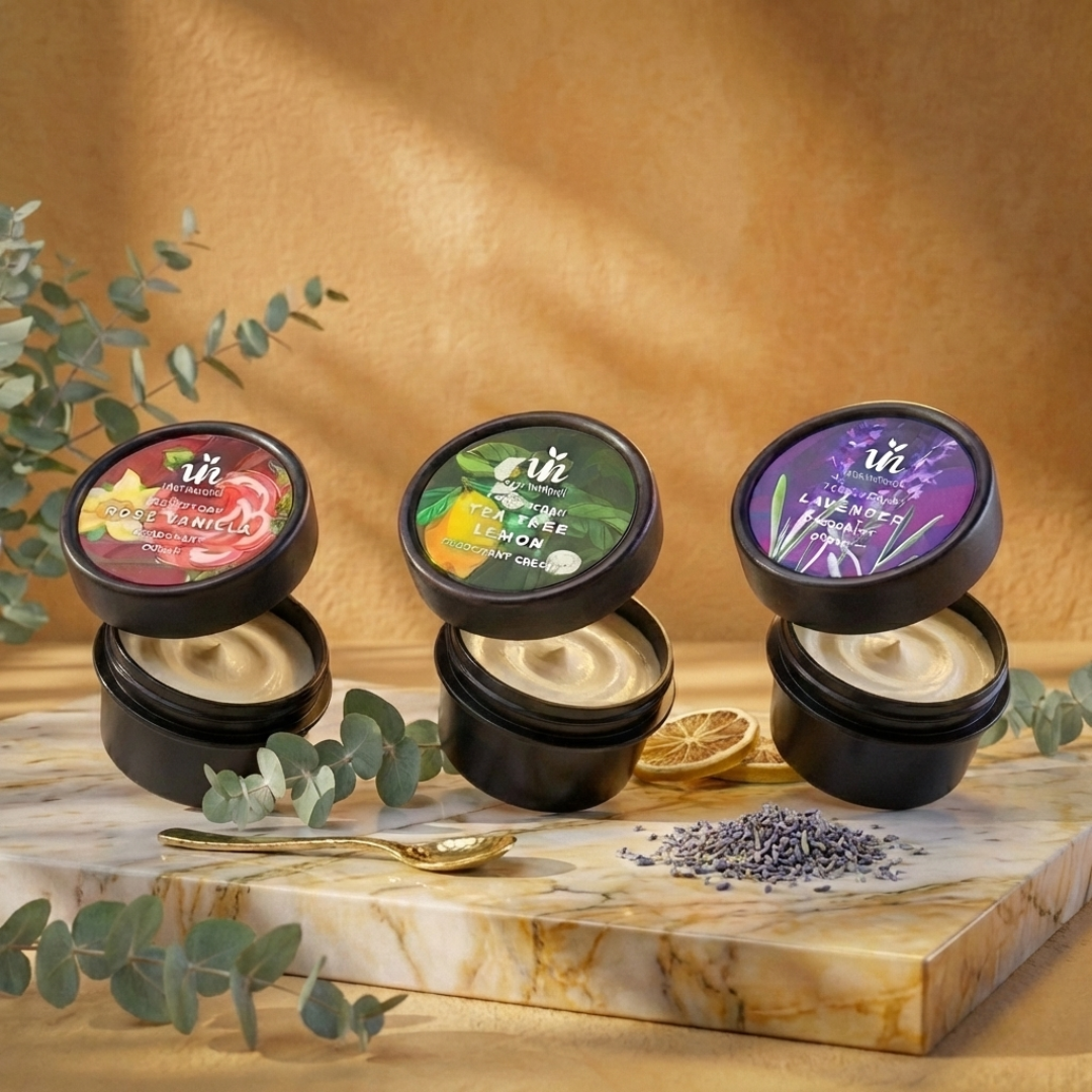 [Save RM22] Bundle Deals! Deo Cream Trio - Rose Vanilla, Tea Tree Lemon & Lavender