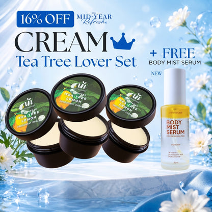 [16% Off] Cream Trio - Tea Tree Lemon x3 + FREE Body Mist SERUM