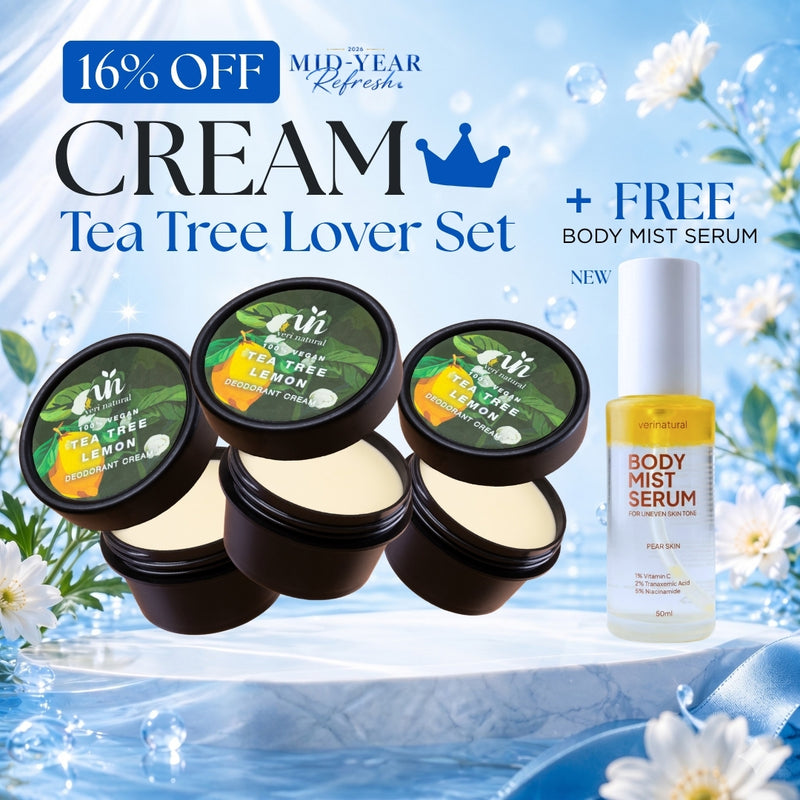 [16% Off] Cream Trio - Tea Tree Lemon x3 + FREE Body Mist SERUM