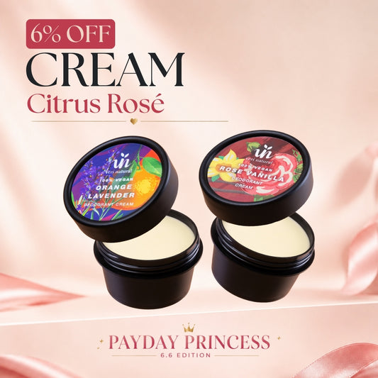 [6% Off] 6.6 Cream Deo Combo - Rose Vanilla + Orange Lavender