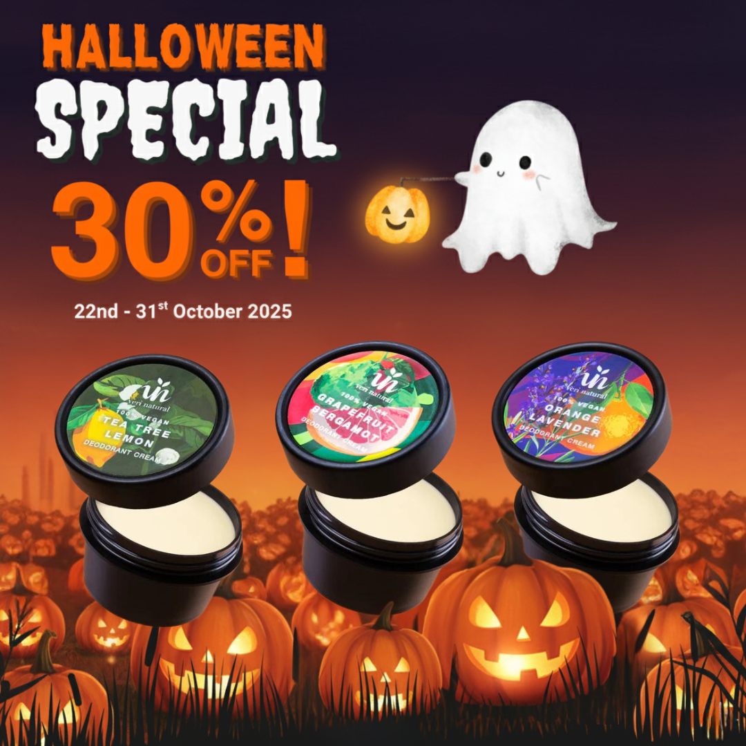 [30% OFF] Halloween Special! Deo Cream Trio Outdoor Set - Tea Tree Lemon, Grapefruit Bergamot & Orange Lavender