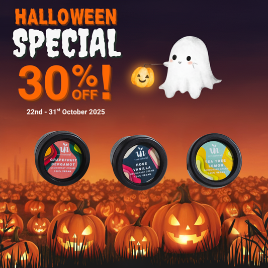 [30% OFF] Halloween Special! Deo Mini Trio - Rose Vanilla, Tea Tree Lemon & Grapefruit Bergamot