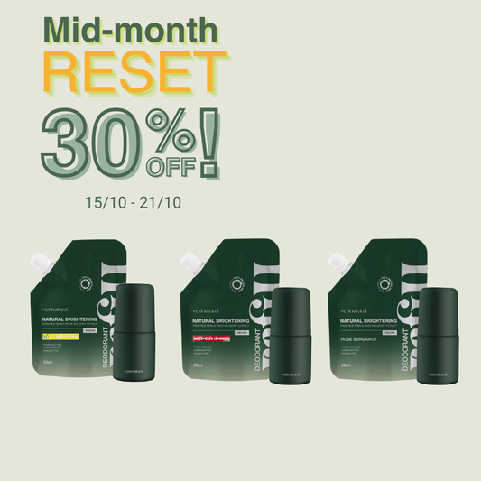 [30% OFF] Mid-month! Deo Roll-on Trio The Sweat & Shine Set - Tea Tree Lemon, Watermelon Lemonade & Rose Bergamot