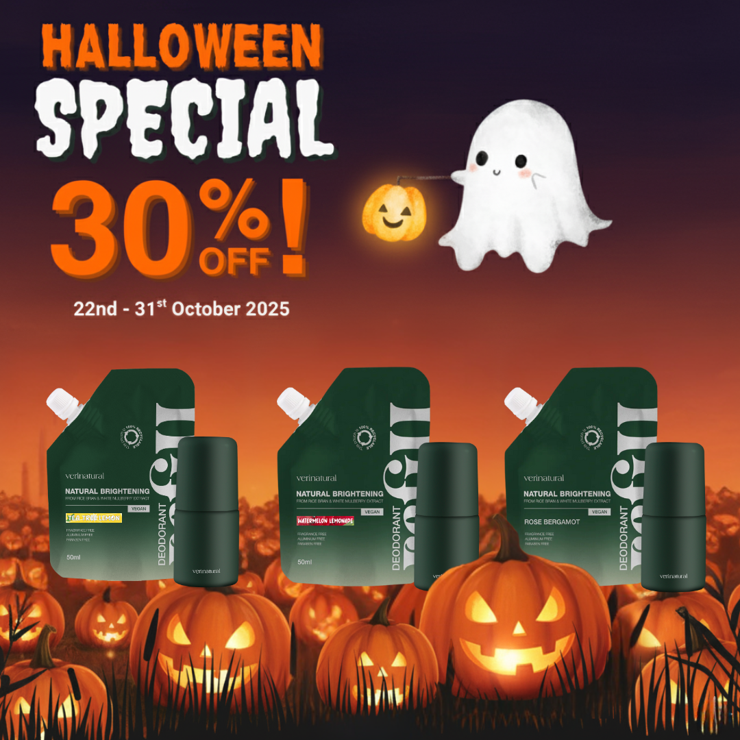 [30% OFF] Halloween Special! Deo Roll-on Trio The Sweat & Shine Set - Tea Tree Lemon, Watermelon Lemonade & Rose Bergamot