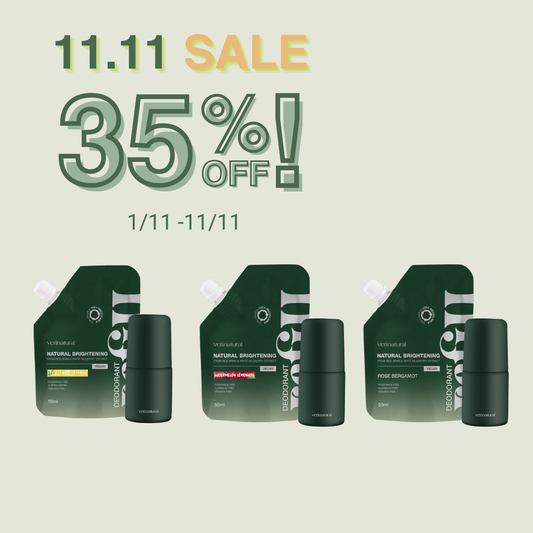 [35% OFF] 11.11! Deo Roll-on Trio The Sweat & Shine Set - Tea Tree Lemon, Watermelon Lemonade & Rose Bergamot