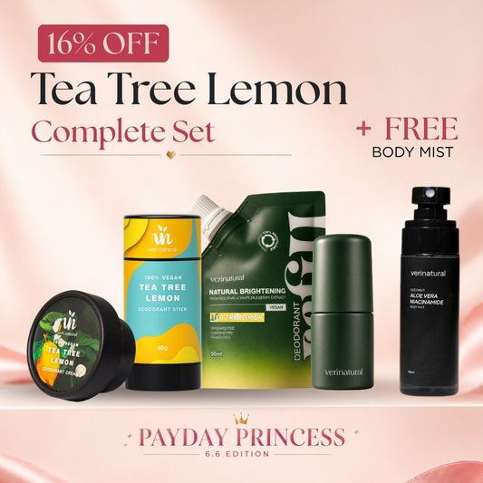 [16% Off] 6.6 Tea Tree Lemon Trio - Cream + Stick + Roll-On + FREE Body Mist