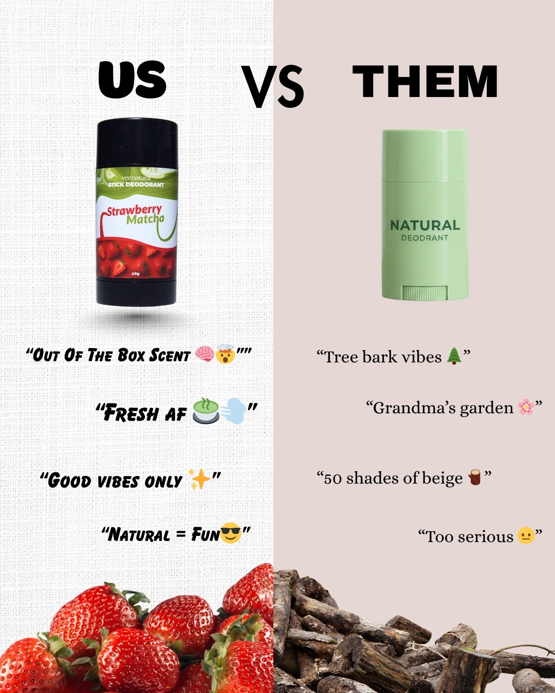 Season Strawberry Matcha Deodorant Stick
