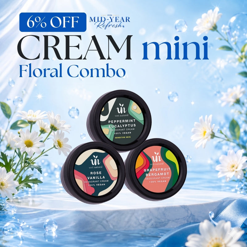 [6% Off] Mini Cream Trio - Rose Vanilla + Grapefruit Bergamot + Peppermint Eucalyptus + Free Body Mist SERUM