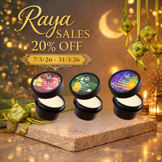 [20% OFF] Raya Sale! Deo Cream Trio - Rose Vanilla, Tea Tree Lemon & Orange Lavender
