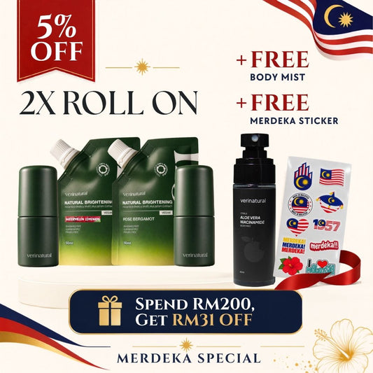 [5% Off] Roll-On Combo - Watermelon Lemonade + Rose Bergamot + FREE Body Mist + Stickers