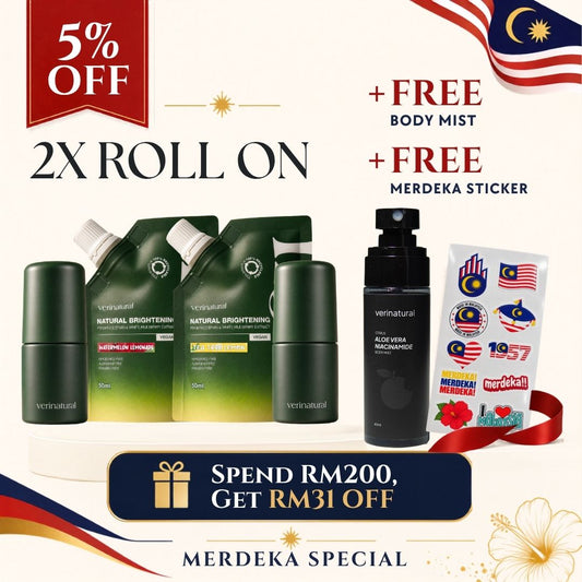[5% Off] Roll-On Combo - Watermelon Lemonade + Tea Tree Lemon + FREE Body Mist + Stickers