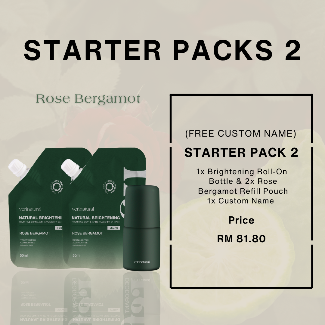 Rose Bergamot Starter Pack 2 - 1  Bottle, 2 Refill Pouch & FREE Custom Name