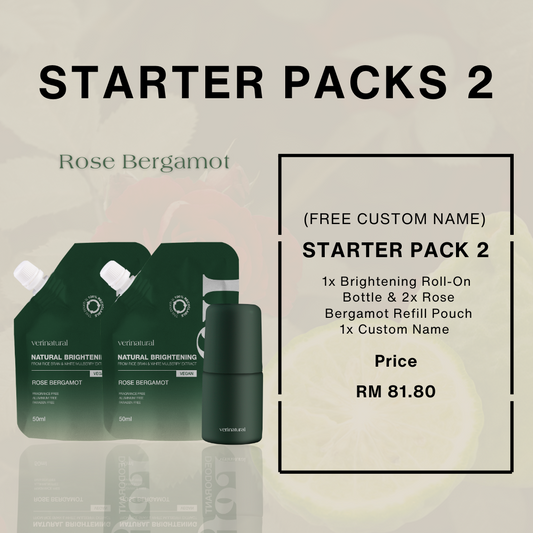 Rose Bergamot Starter Pack 2 - 1  Bottle, 2 Refill Pouch & FREE Custom Name