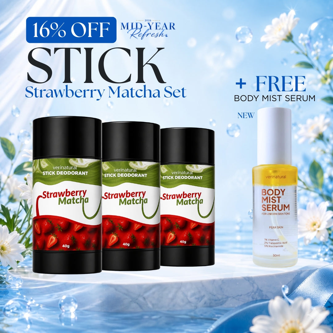 [16% Off] Stick Trio - Strawberry Matcha x3 + FREE Body Mist