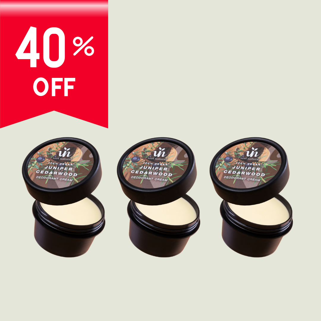 40% Clearance - 3x Juniper Cedarwood Deodorant Cream