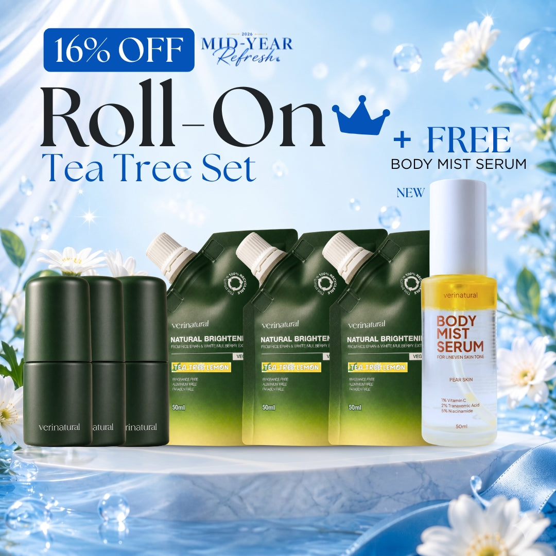 [16% Off] Roll-On Trio - Tea Tree Lemon x3 + FREE Body Mist