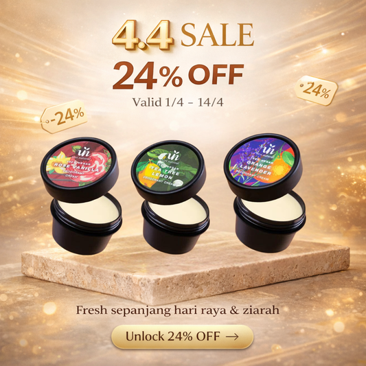 [24% OFF] 4.4 Sale! Deo Cream Trio - Rose Vanilla, Tea Tree Lemon & Orange Lavender