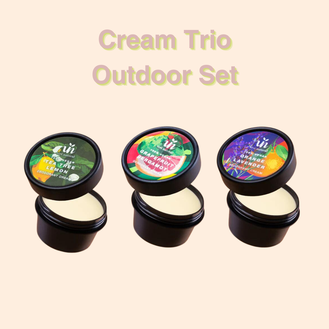 [15% OFF] - Bundle Deals! Deo Cream Trio Outdoor Set - Tea Tree Lemon, Grapefruit Bergamot & Orange Lavender