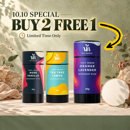 [Buy 2 FREE 1] Stick Trio — Rose Vanilla + Tea Tree Lemon + Orange Lavender