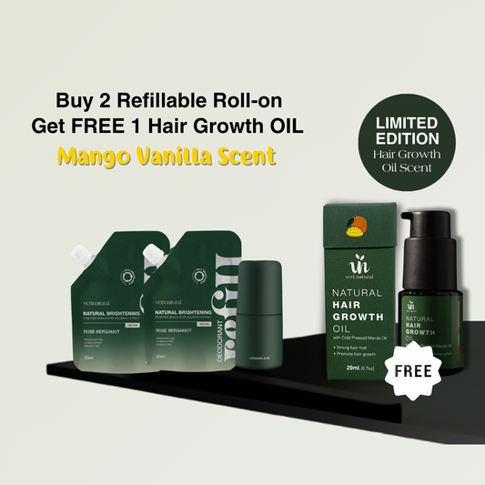 OCTOBER FEST -  2x Refillable Roll-on Set Starter Pack 2 (FREE 1 Limited Edition Hair Growth Oil)