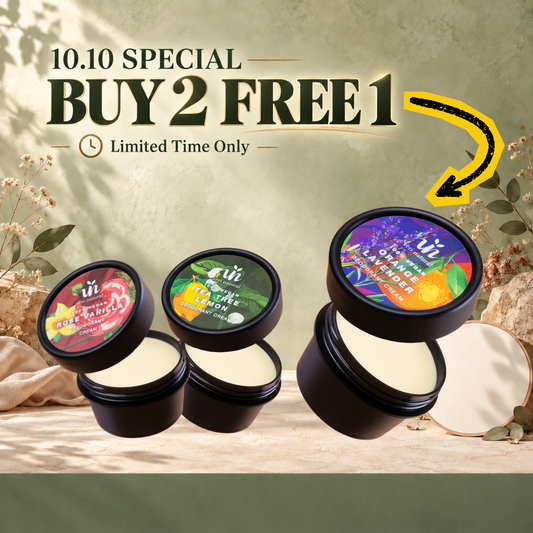 [Buy 2 FREE 1] Cream Trio - Rose Vanilla + Tea Tree Lemon + Orange Lavender