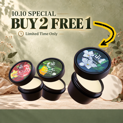 [Buy 2 FREE 1] Cream Trio - Rose Vanilla + Tea Tree Lemon + Jasmine