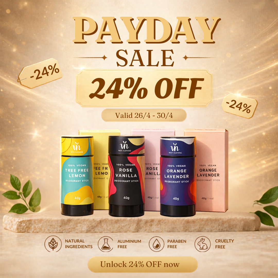 [24% OFF] Payday Sale! Deo Stick Trio - Rose Vanilla, Tea Tree Lemon & Orange Lavender