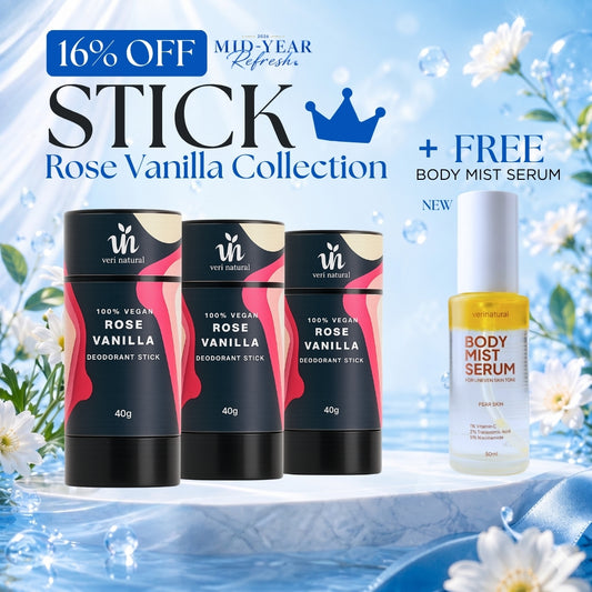 [16% Off] Stick Trio - Rose Vanilla x3 + FREE Body Mist SERUM