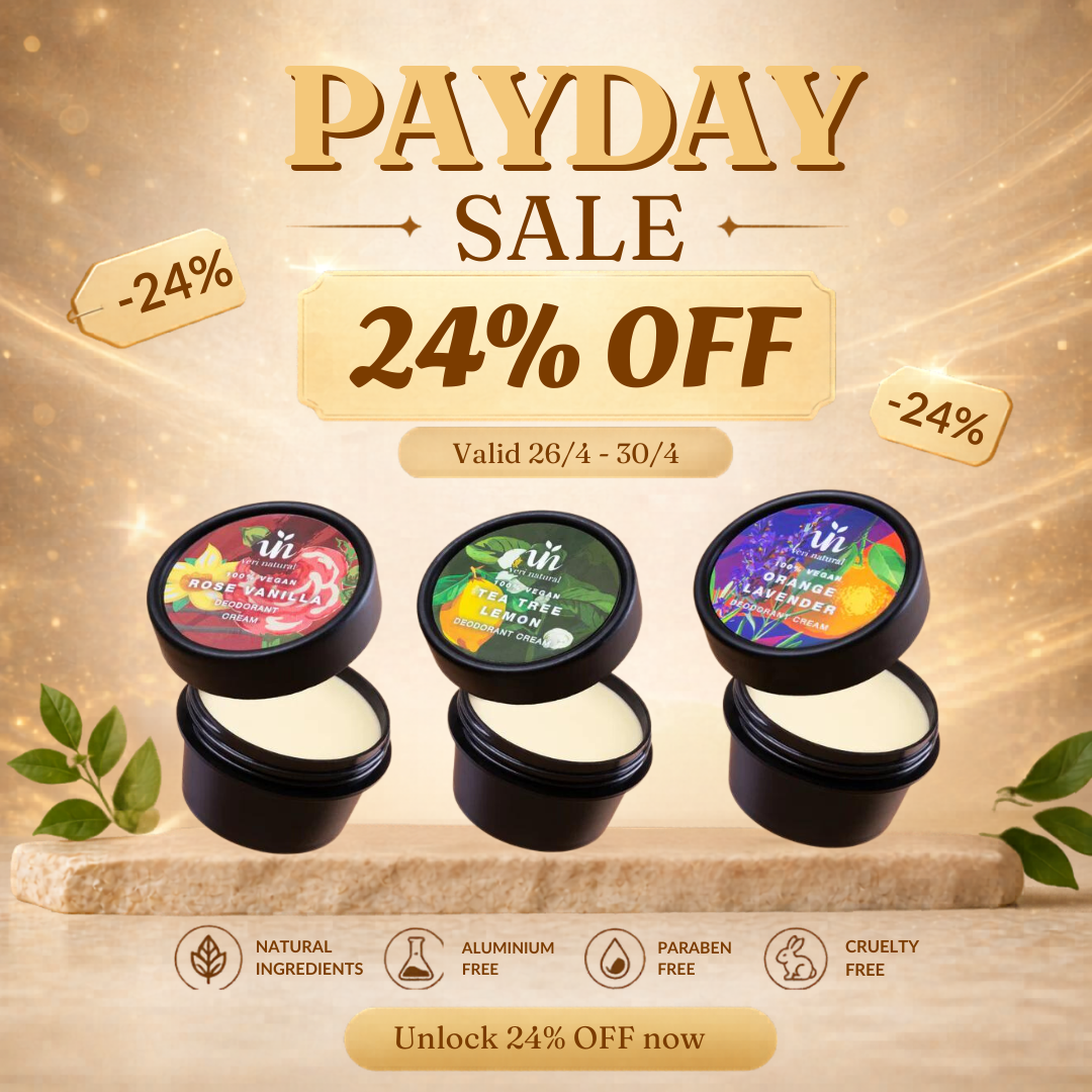 [24% OFF] Payday Sale! Deo Cream Trio - Rose Vanilla, Tea Tree Lemon & Orange Lavender