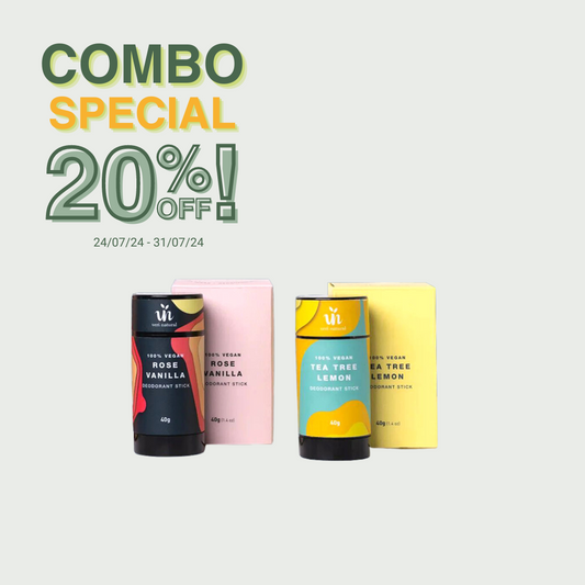 [20% OFF] - COMBO SPECIAL! Deo Stick Combo - Rose Vanilla + Tea Tree Lemon