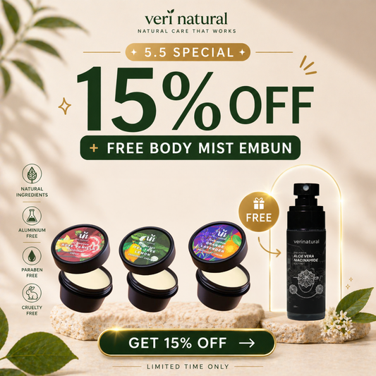 [15% Off + FREE Mist] 5.5 Special! Deo Cream Trio - Rose Vanilla, Tea Tree Lemon & Orange Lavender