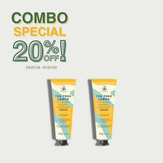 [20% OFF] - COMBO SPECIAL! Combo Foot & Body Cream - Tea Tree Lemon