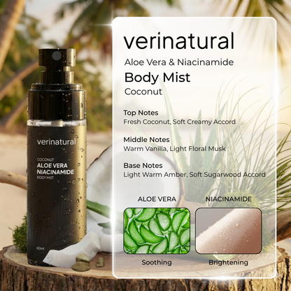 Veri Natural Body Mist with Niacinamide & Aloe Vera (60ml)