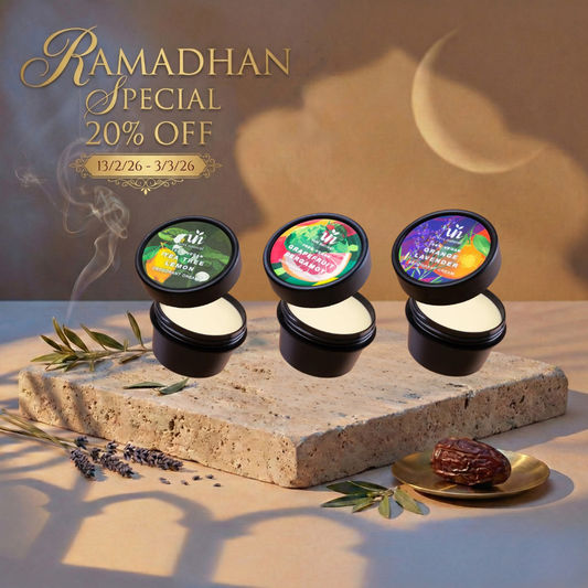 [20% OFF] Ramadhan Deals! Deo Cream Trio Outdoor Set - Tea Tree Lemon, Grapefruit Bergamot & Orange Lavender