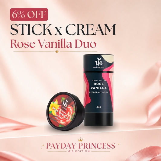 [6% Off] 6.6 Rose Vanilla Combo - Cream + Stick