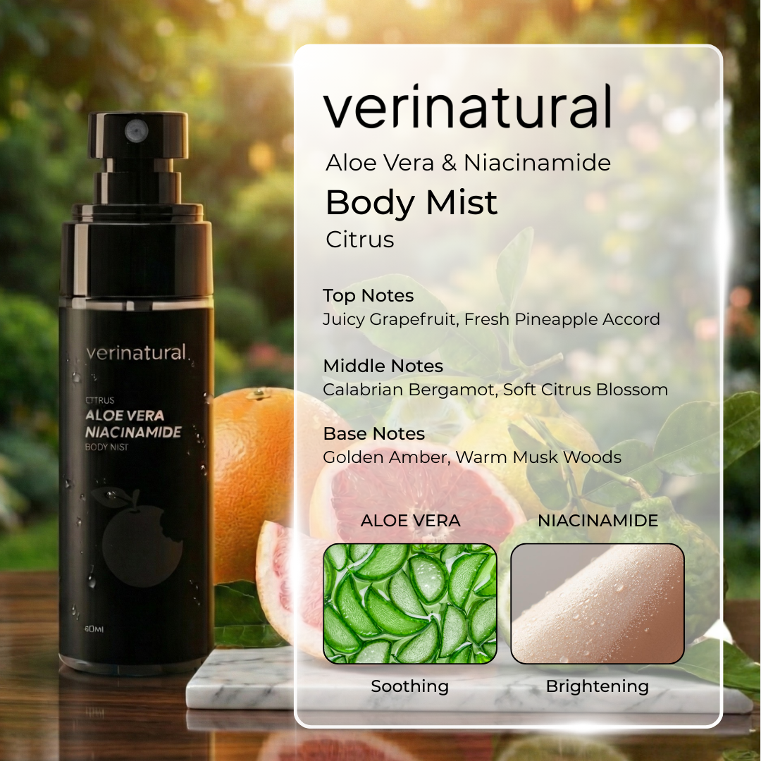 NEW Veri Natural Body Mist with Niacinamide & Aloe Vera (60ml)