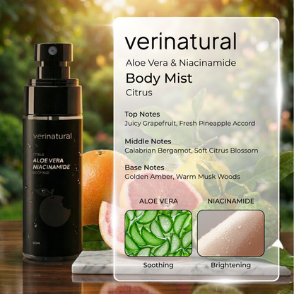 Veri Natural Body Mist with Niacinamide & Aloe Vera (60ml)