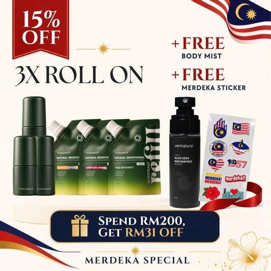 [15% Off] Roll-On Trio - Watermelon Lemonade + Orange Lavender + Rose Bergamot + FREE Body Mist + Stickers