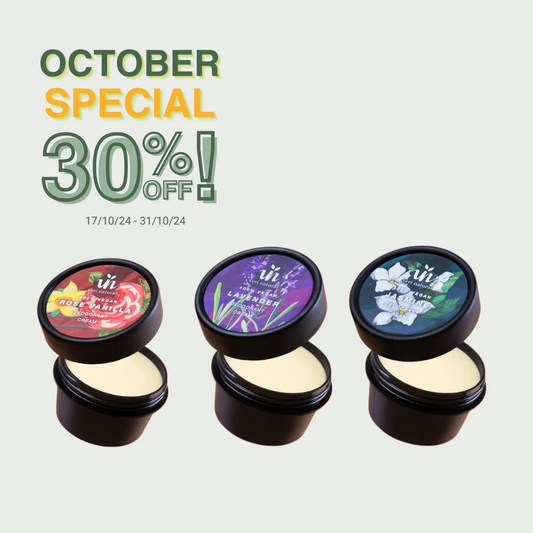 [30% OFF] - OCTOBER SPECIAL! Indoor Cream Set - Rose Vanilla, Lavender & Jasmine