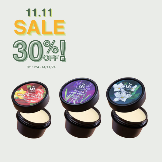 [30% OFF] - 11.11 SALE! Indoor Cream Set - Rose Vanilla, Lavender & Jasmine