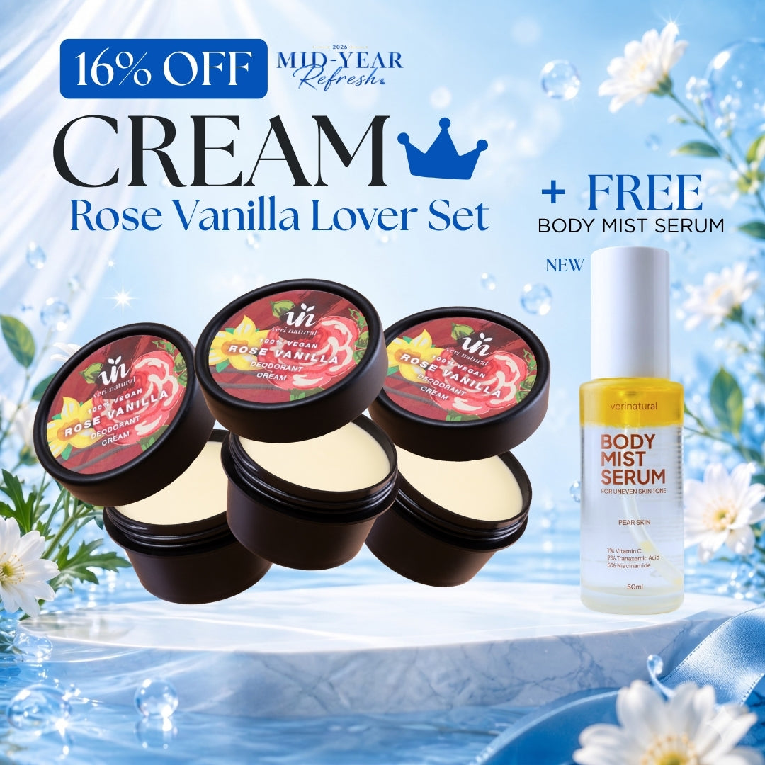 [16% Off] Cream Trio - Rose Vanilla x3 + FREE Body Mist SERUM